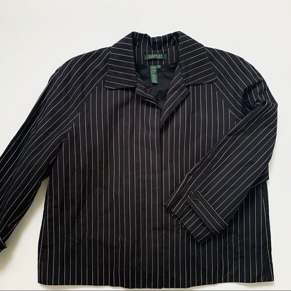 Lauren Ralph Lauren Linen Cotton Pinstripe Jacket - Picture 4 of 15